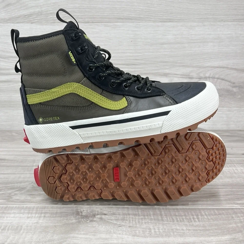 VANS Sk8-Hi GORE-TEX MTE-3 Men's Sz 8 Black Olive Green Waterproof Hiking Boots